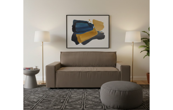 Sofa Smart X beż na sprężynach z funkcją spania i pojemnikiem